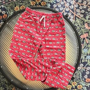 Vineyard Vines Red Kids Pajama Bottoms with Festive Print